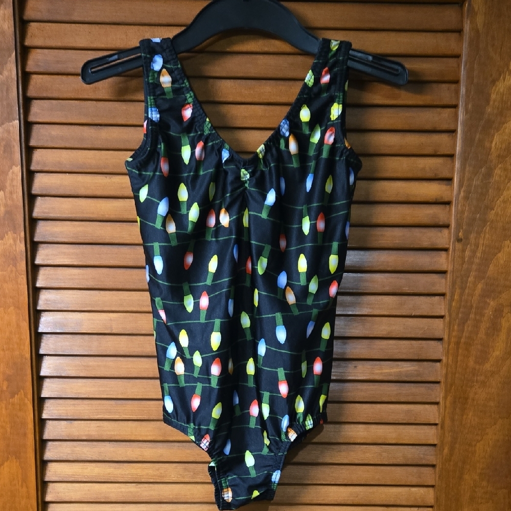 Dance Leotard Multicolor Holiday Light Print